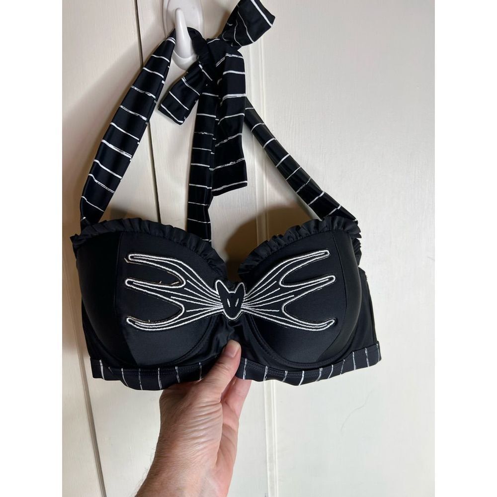 The Nightmare Before Christmas Jack Skellington Halter Swim Top - Picture 3 of 6